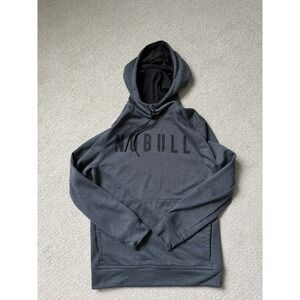 NOBULL‎ Athletic Hoodie Size S Gray Heather Graphic Logo